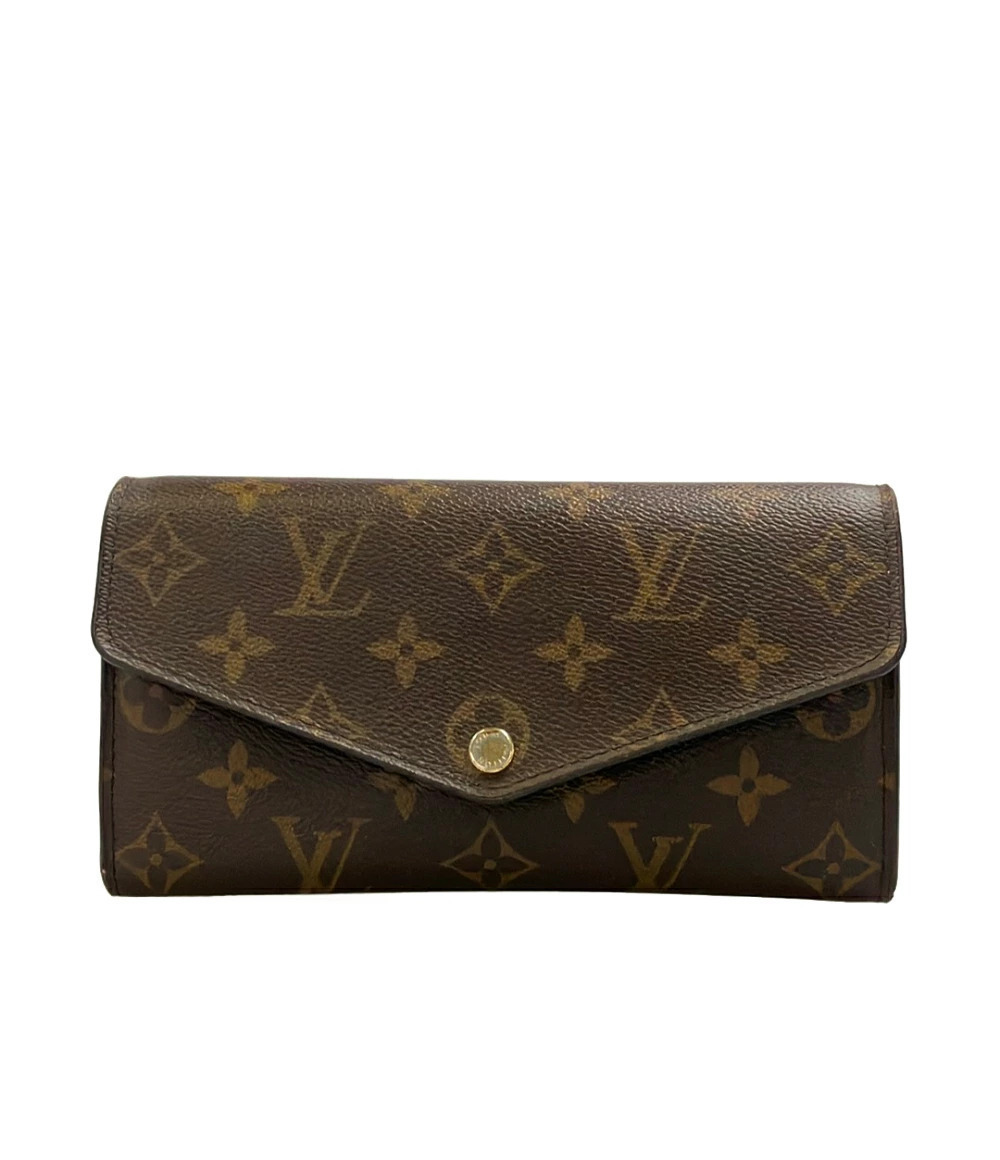 Louis Vuitton Long Wallet Portefeuille Sarah Monogram Canvas Leather Brown